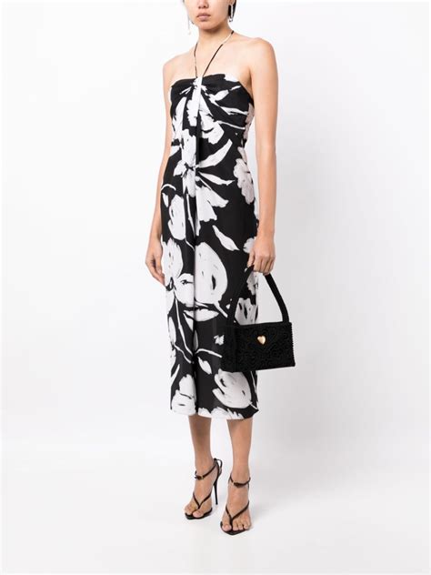 michael kors weiss mit blumen|Michael Kors Collection Kleid Mit Blumenmuster .